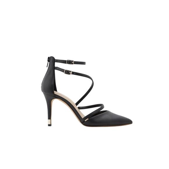 Aldo Black Strappy Shoes Heels Sandals Size 7 Torga EUC Women's Closed Toe - Picture 2 of 16